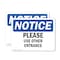 Signmission Please Use Other Entrance OSHA Notice Sign, Plastic, 14in W x 10in L, 2PK OS-2PACK-NS-P-1014-L-17629 - alternate 1